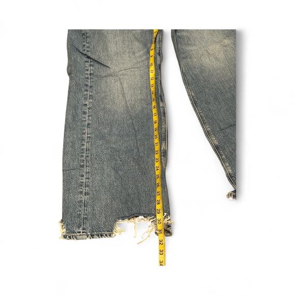 AE Women’s 10 Dreamy Drape Super High-Waisted Baggy Wide-Leg Blue Jeans - Picture 8 of 8